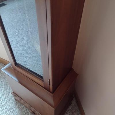 Custom Crafted Cherry Wood Cabinet Grandfather Clock by Edward Cooper