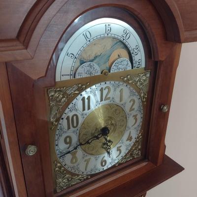 Custom Crafted Cherry Wood Cabinet Grandfather Clock by Edward Cooper