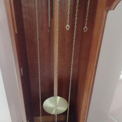 Custom Crafted Cherry Wood Cabinet Grandfather Clock by Edward Cooper