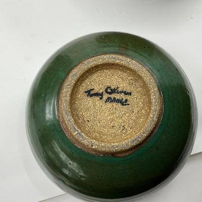 1324 Lot of 9 1995-1997 Tony Oliveri Pottery - Maine