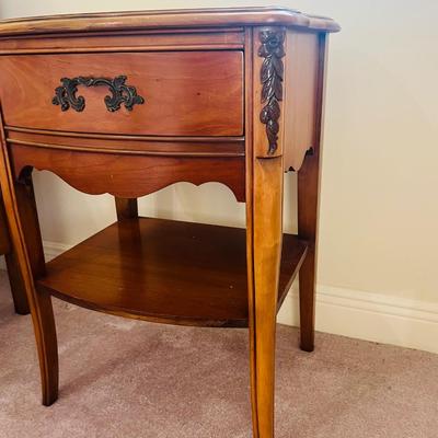 Antique French Provincial Full size Bed & Nightstand