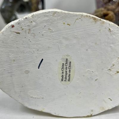 Set of Winter Christmas Themed Figurines Children on Skates and Sled