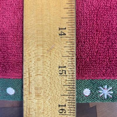 Christmas Snowman Red Kitchen Towel