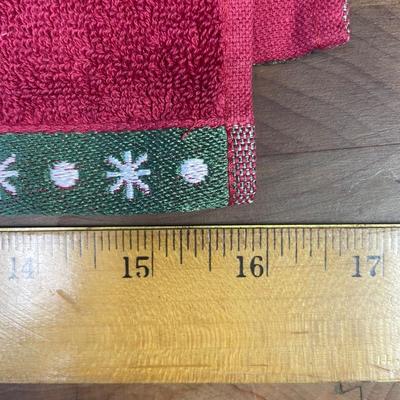 Christmas Snowman Red Kitchen Towel