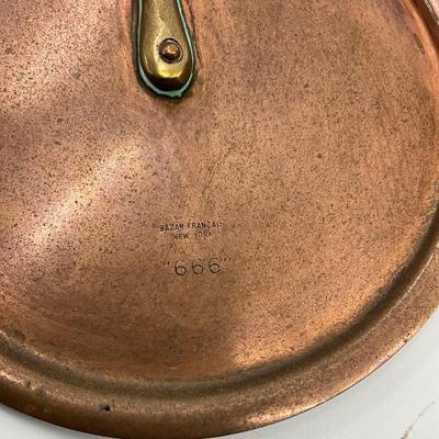 1334 Vintage Bazar Francais 666 NY Covered Handle Lid 7" Sauce Pan
