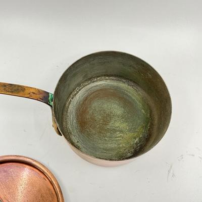 1334 Vintage Bazar Francais 666 NY Covered Handle Lid 7" Sauce Pan