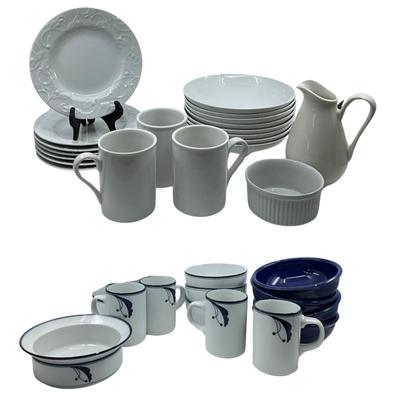 1340 Lot of White and Blue DANSK China