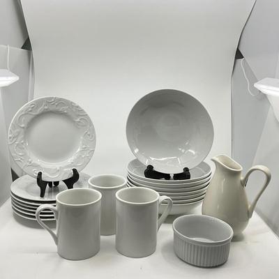 1340 Lot of White and Blue DANSK China