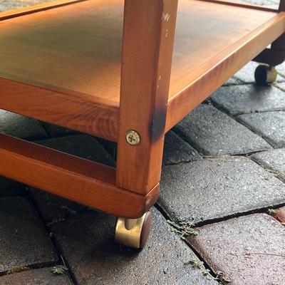 Rolling Wooden Bar Cart (G-DZ)