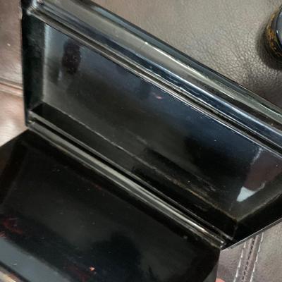Black Lacquer Boxes & Enamel Trinket Box