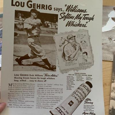 Vintage Sports Prints Photos Autographs Lots