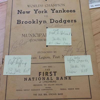 Vintage Sports Prints Photos Autographs Lots