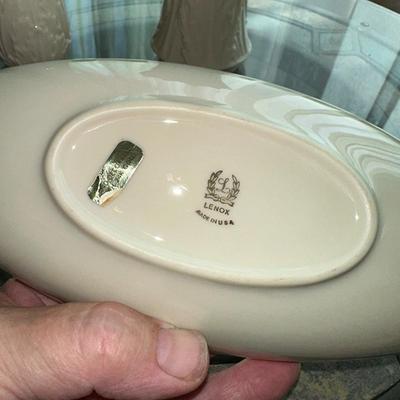 175 LENOX GIFTWARE 3 PCS BUD VASE CANDY DISH GOLD ACCENT