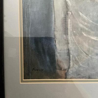 1347 Vintage 1940's Framed "Girl in a Chemise" Picasso Print