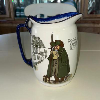 177 ANTIQUE 1902 PITCHER ROYAL DOULTON ENGLAND NIGHT WATCHMAN