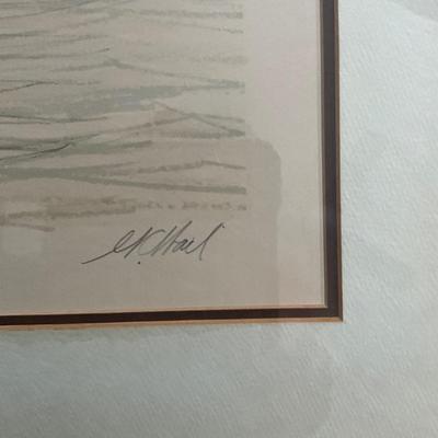1348 Signed and Numbered "Chesapeake Schooner" Lithograph