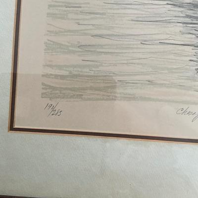 1348 Signed and Numbered "Chesapeake Schooner" Lithograph