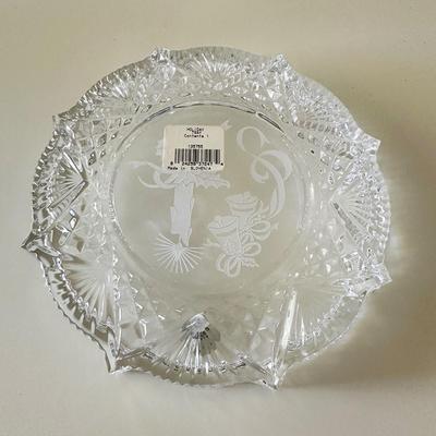 180 WATERFORD CRYSTAL CHRISTMAS HOLIDAY CANDY TRAY NEW 8"