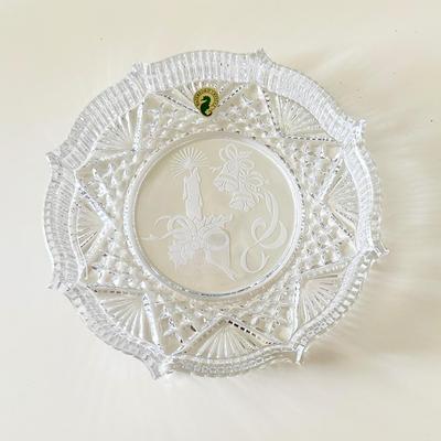 180 WATERFORD CRYSTAL CHRISTMAS HOLIDAY CANDY TRAY NEW 8"