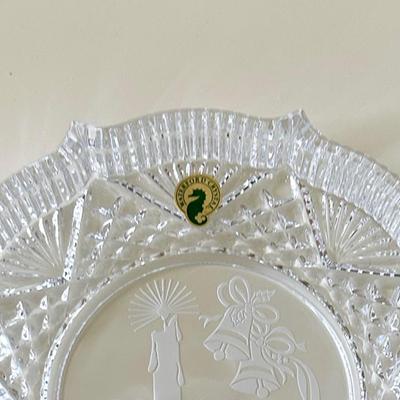 180 WATERFORD CRYSTAL CHRISTMAS HOLIDAY CANDY TRAY NEW 8"