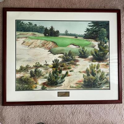 1351 Original Watercolor by David Walker "Hole No 10 Par 3"