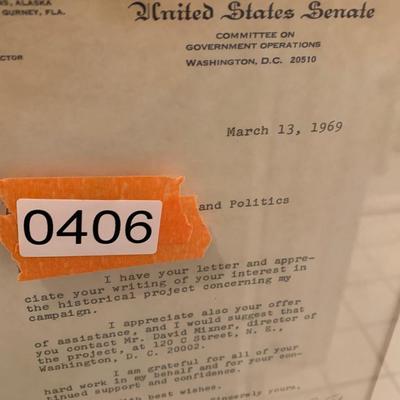 Eugene McCarthy Signed Personal Letter