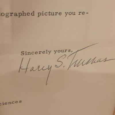 Harry S Truman Signed Personalized Letter