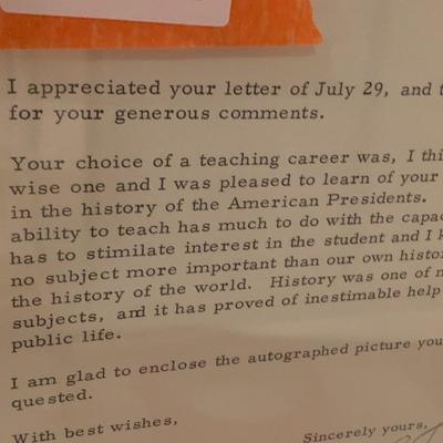 Harry S Truman Signed Personalized Letter
