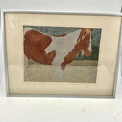 1354 Vintage Assateague Mustang by Howard Weinstone Lithograph