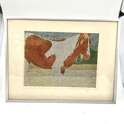 1354 Vintage Assateague Mustang by Howard Weinstone Lithograph