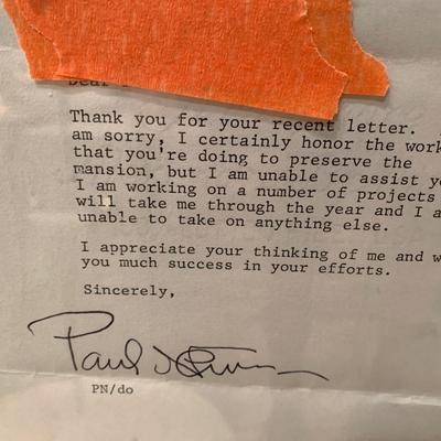 Paul Newman Signed Personal Letters