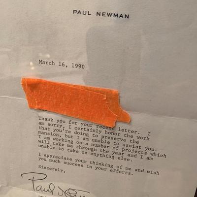 Paul Newman Signed Personal Letters