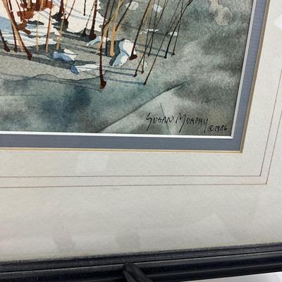 1355 Original Watercolor 'Frozen Marsh" by Susan Murphy