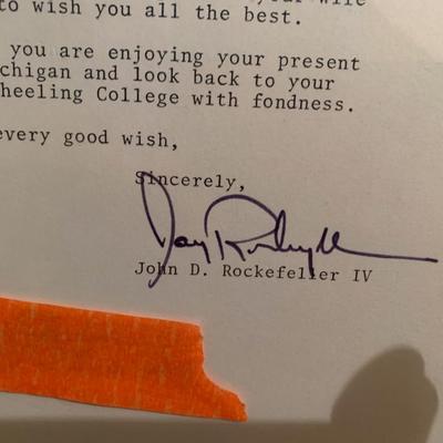 John D Rockefeller Signed Personal Letter