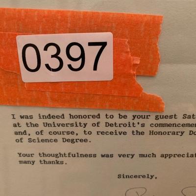 Roger Smith General Motors Corp Signed Personal Letter
