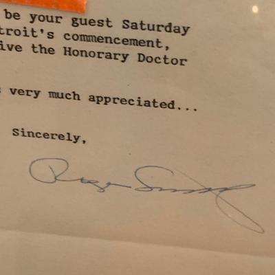 Roger Smith General Motors Corp Signed Personal Letter