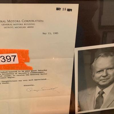 Roger Smith General Motors Corp Signed Personal Letter