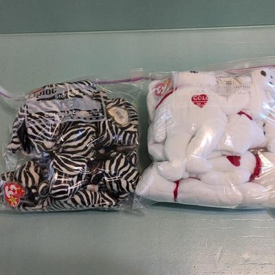 Beanie Babies 6 Ziggy's & 8 Valentino's Choice 2