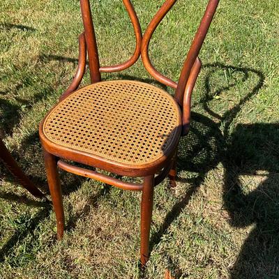 1368 Set of 4 Vintage Heart Shaped Bentwood Chairs from "Lucy the Elephant" Margate, NJ