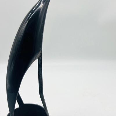 Hand Carved Bull Horn Heron