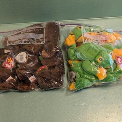 Beanie Babies 5 Seaweeds & 4 Smoochy Choice 13