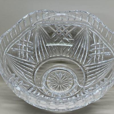 RARE Vintage Waterford Crystal Voyage of Hope 10” Pedestal Bowl