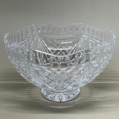 RARE Vintage Waterford Crystal Voyage of Hope 10” Pedestal Bowl