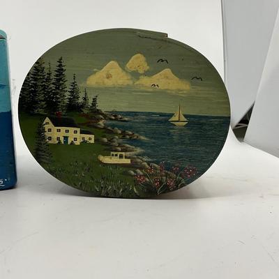 1374 Two Vintage Handpainted Boxes