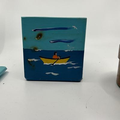 1374 Two Vintage Handpainted Boxes