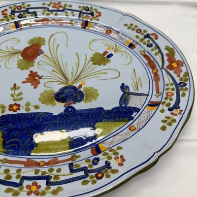Vintage Garofano Faenza Carnation Large Platter 16 "