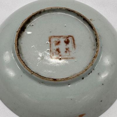 Pair of chinese famille verte dishes