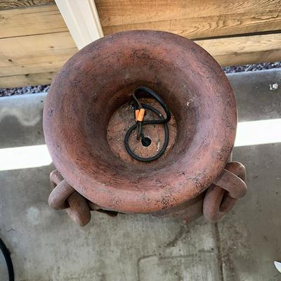 198 CLAY OIL JAR FOUNTAIN 3 HANDLES 36" TALL