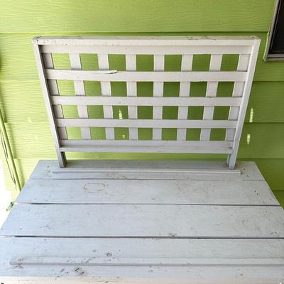 199 GARDEN WOOD WORK BENCH 2 SHELVES RACK FOR HANGING 58" TALL