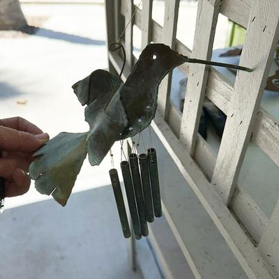 200 COPPER HUMMING BIRD WIND CHIME